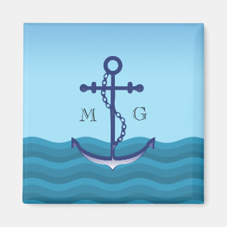 Anker für Nautische Schiffe mit Doppelmonogramm Magnet