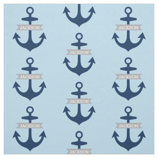 Anker für Schiffe mit Personalisiertem Namen der N Stoff (Muster)