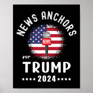 Anker für Trump 2024: Amerikanische Fahne wählen T Poster