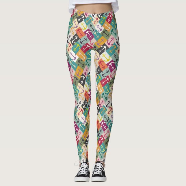 Anker-Herringbone-Mana Leggings (Vorderseite)