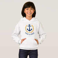 Anker Ihr Boot Name Gold Laurel Girls White