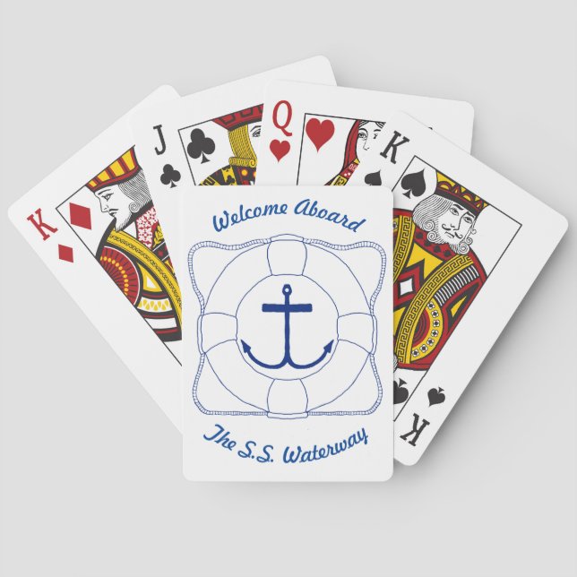 Anker & Life Saver Playing Cards (Dunkle Printmedi Spielkarten (Rückseite)