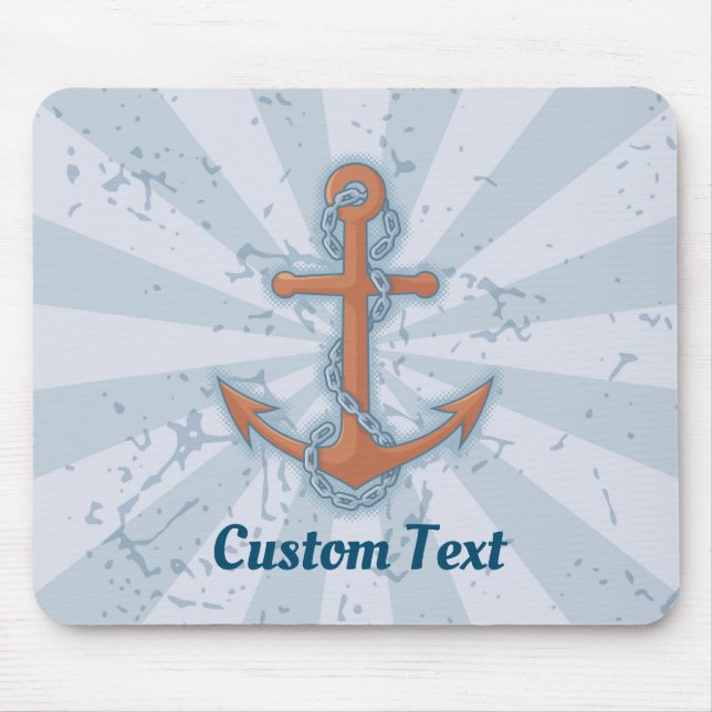 Anker mit Kette Mousepad (Vorne)