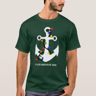 Anker mit Weihnachtslicht Nautic T-Shirt