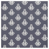 Anker-Muster-Gewebe in der Marine und im Weiß