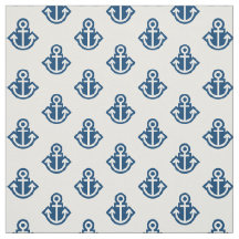 Anker-Muster-Gewebe in weißem und in Blauem