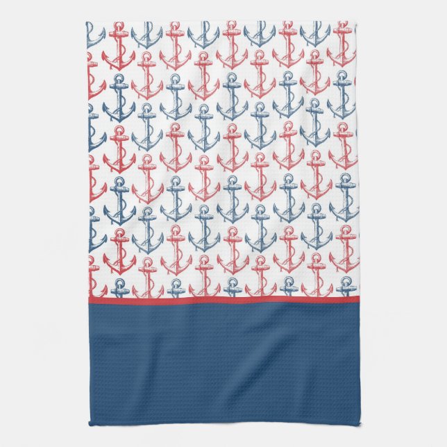 Anker-Muster Handtuch (Vertikal)