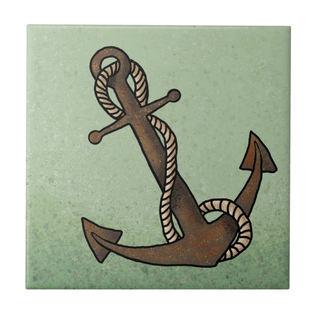 Anker Nautical  Fliese (Vorderseite)