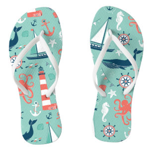 Anker Nautische Meereswelt Flip Flops