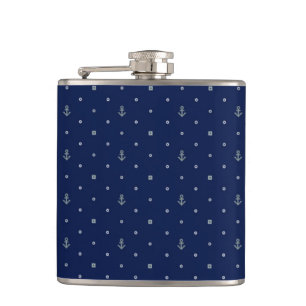 Anker Polka Punkte Muster Flachmann