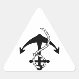 Anker schwarz weiß dreieck Aufkleber