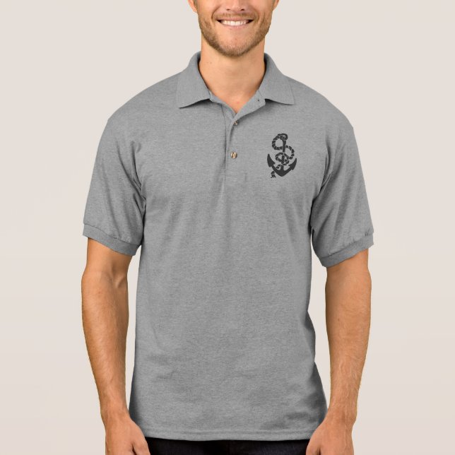Anker-Seepullover Polo Shirt (Vorderseite)