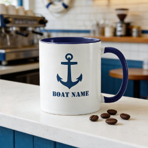 Anker Tasse mit Bootsnamen aa0a