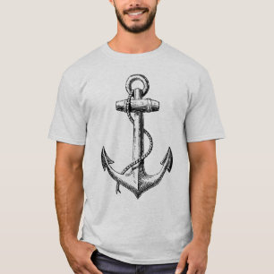Anker-Tätowierungs-Art-Bild T-Shirt
