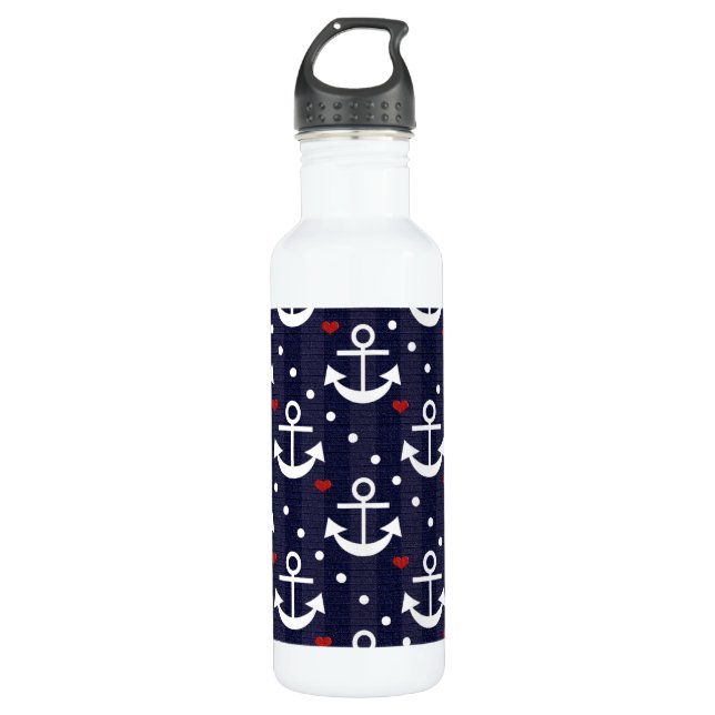 Anker themenorientiertes NAUTISCHBPA geben frei Edelstahlflasche (Vorderseite)