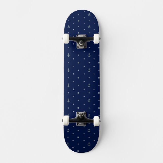 Anker-Tupfen-Muster Skateboard (Vorderseite)