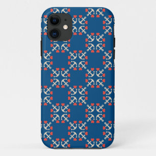 Anker-und Herz-Muster Case-Mate iPhone Hülle