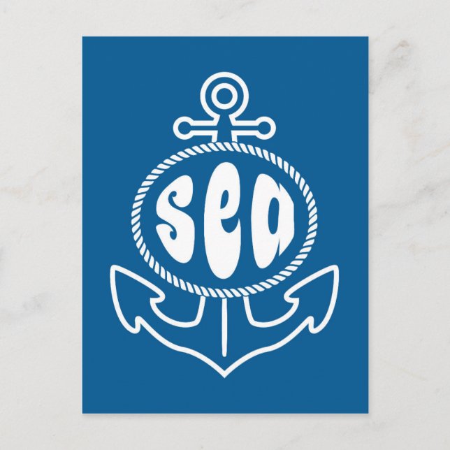 Anker und Meer Postkarte (Vorderseite)