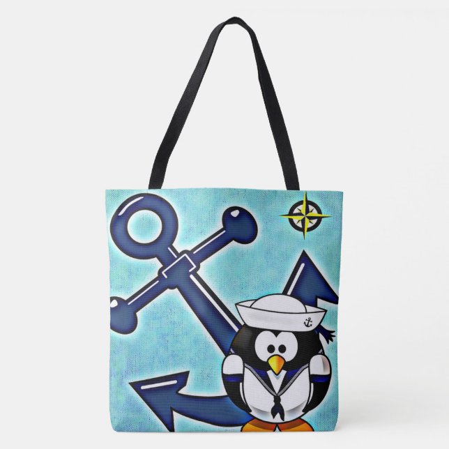 Anker und Pinguin Tasche (Vorderseite)