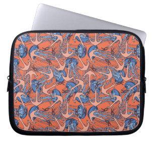Anker-und Quallen-Muster Laptopschutzhülle