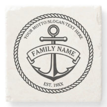 Anker und Seil-Familien-/Boots-Logo entsteinen