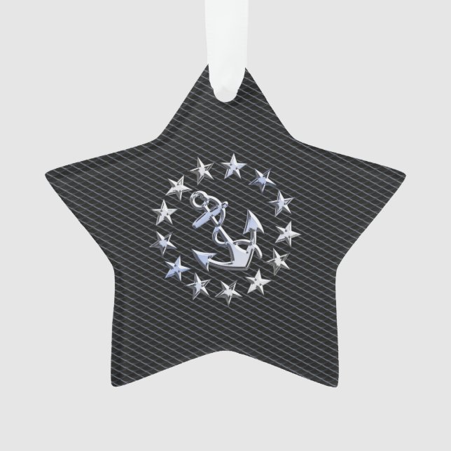 Anker und Sterne der Marine Ornament (Vorderseite)