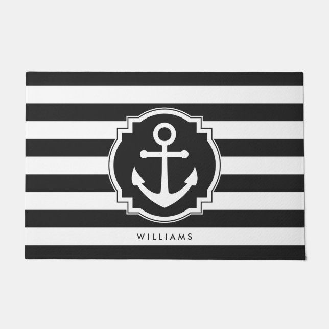 Anker und Streifen Fußmatte (Vorderseite)