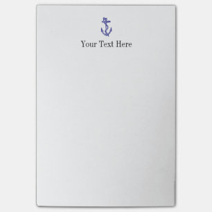 Anker-Verzierung mit Seil Post-it Klebezettel