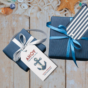 Anker Vielen Dank Nautical Baby Dusche Geschenkanhänger