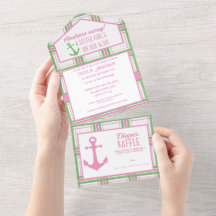 Anker weg Girl Nautical Baby Dusche