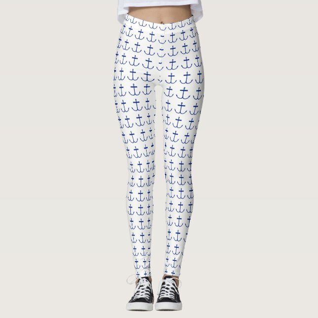 Anker weg Leggings (dunkle Printwerbung) (Vorderseite)