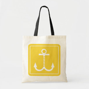 Anker-wegbudget-Tasche - Gelb und Weiß Tragetasche