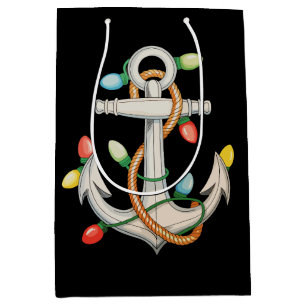 Anker Weihnachten Xmas Lichter Segelkreuzfahrtschi Mittlere Geschenktüte