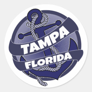 Ankeraufkleber Tampas Florida Runder Aufkleber