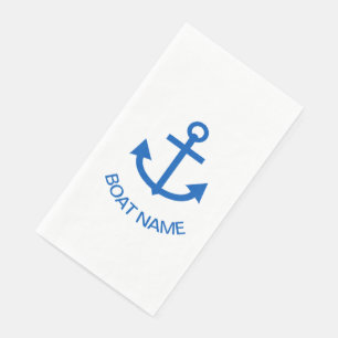 Ankerblau Personalisiert Ihr Bootname Serviette