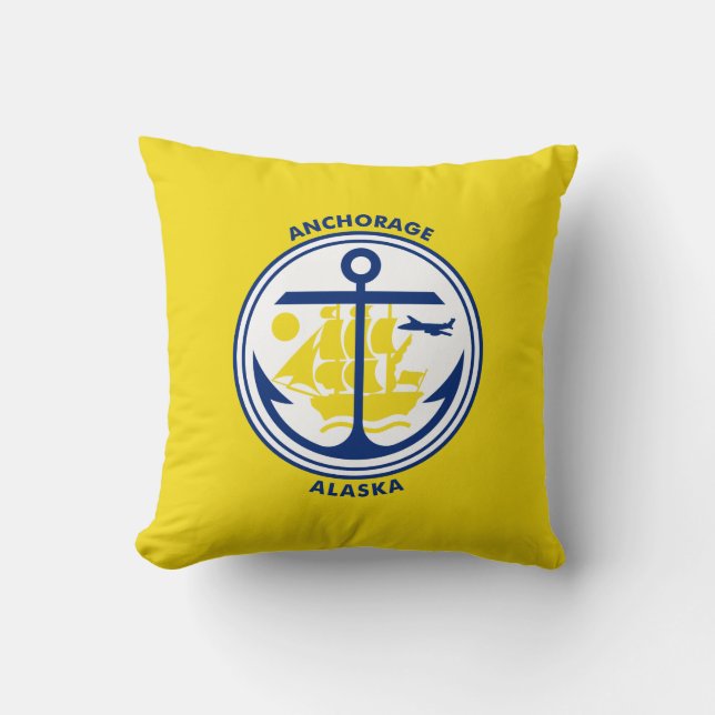 Ankerflagge, Alaska-Keuchkissen Kissen (Vorderseite)