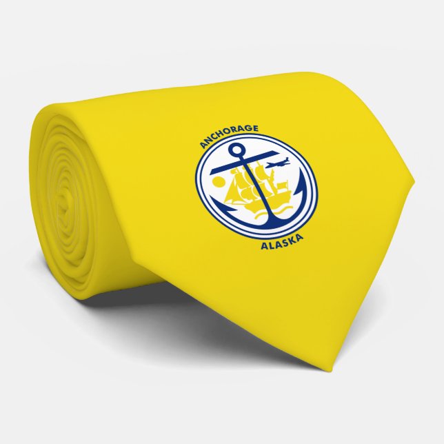 Ankerflagge (Alaska) Krawatte (Gerollt)