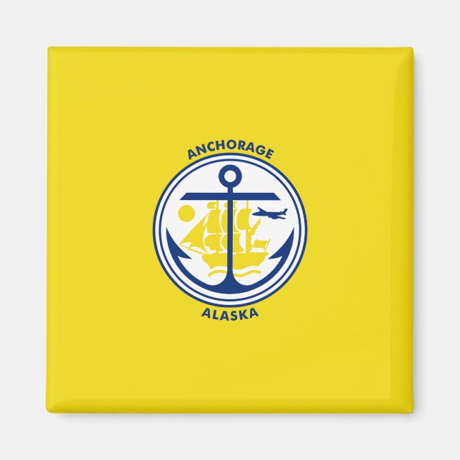 Ankerflagge (Alaska) Magnet (Vorne)