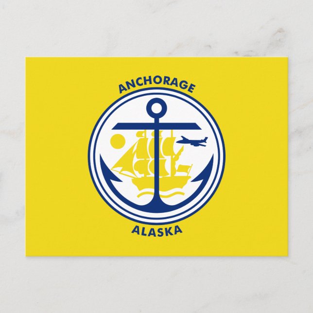 Ankerflagge, Alaska Postkarte (Vorderseite)