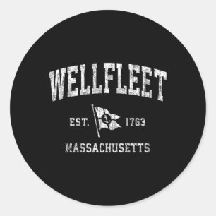 Ankerflagge der Wellfleet Ma Nautic Runder Aufkleber
