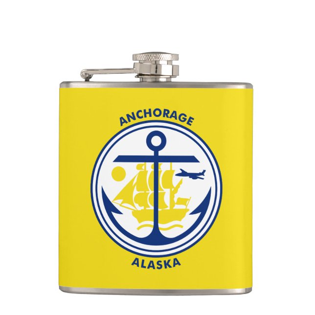 Ankerflagge, Flasche Alaska Flachmann (Vorderseite)