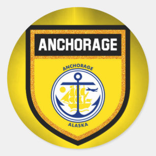 Ankerflagge Runder Aufkleber