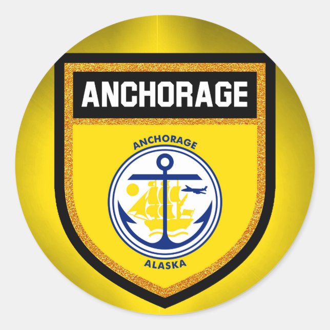 Ankerflagge Runder Aufkleber (Vorderseite)