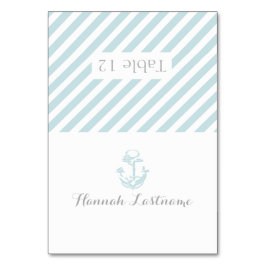 Ankergraue autische Sitzkarte Tischnummer