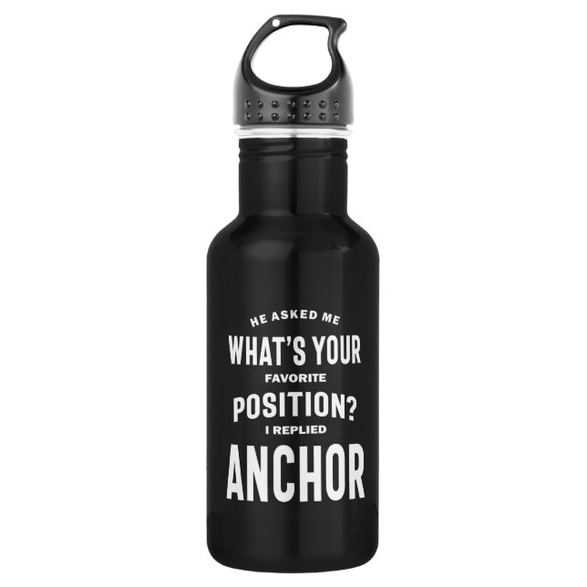 Ankerjob Title T-Shirt Geschenk für Männer Frauen Edelstahlflasche (Vorderseite)