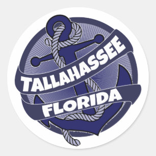 Ankerkleber Tallahassee Florida Runder Aufkleber