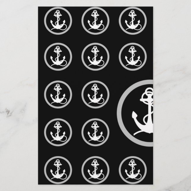 Ankermuster Briefpapier (Vorderseite)