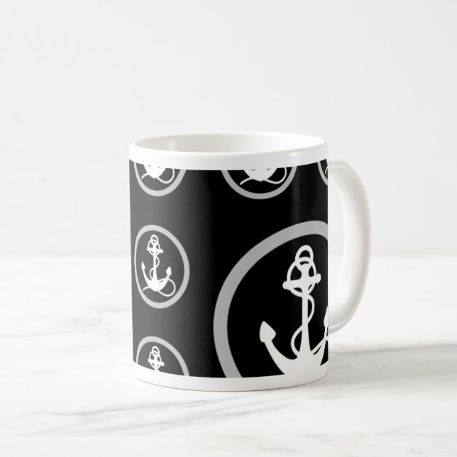 Ankermuster Kaffeetasse (VorderseiteRechts)