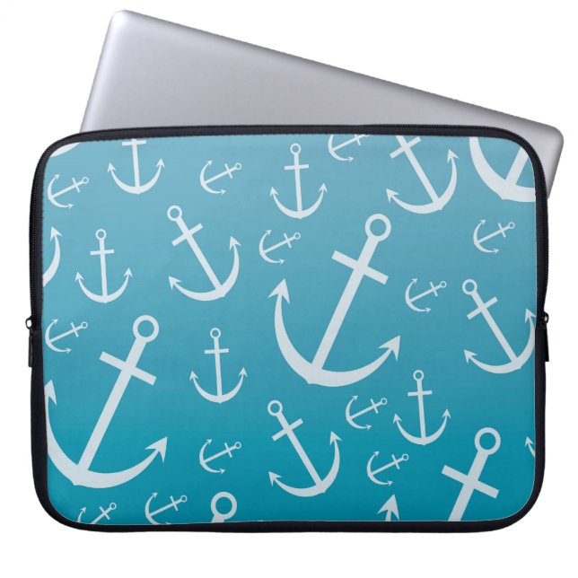 Ankermuster Laptopschutzhülle (Vorderseite)
