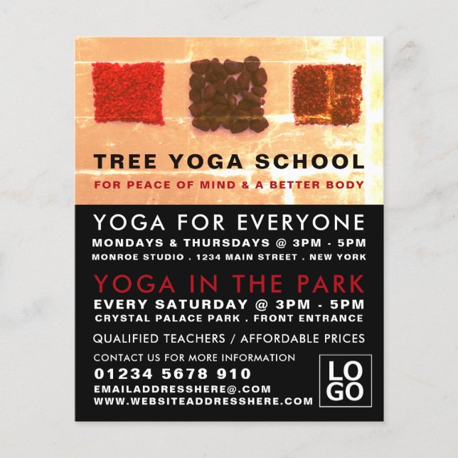 Ankerplätze, Werbung für die Yoga-Klasse Flyer (Vorne)